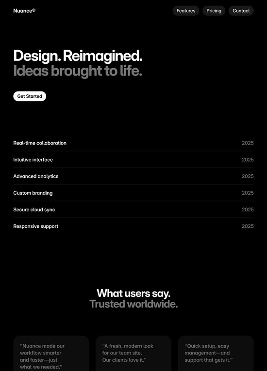 Example of a page generated by Wireframer